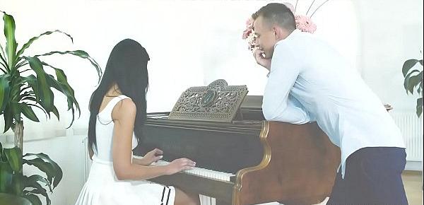  Teen piano student gets pussy licked and fucked after hours